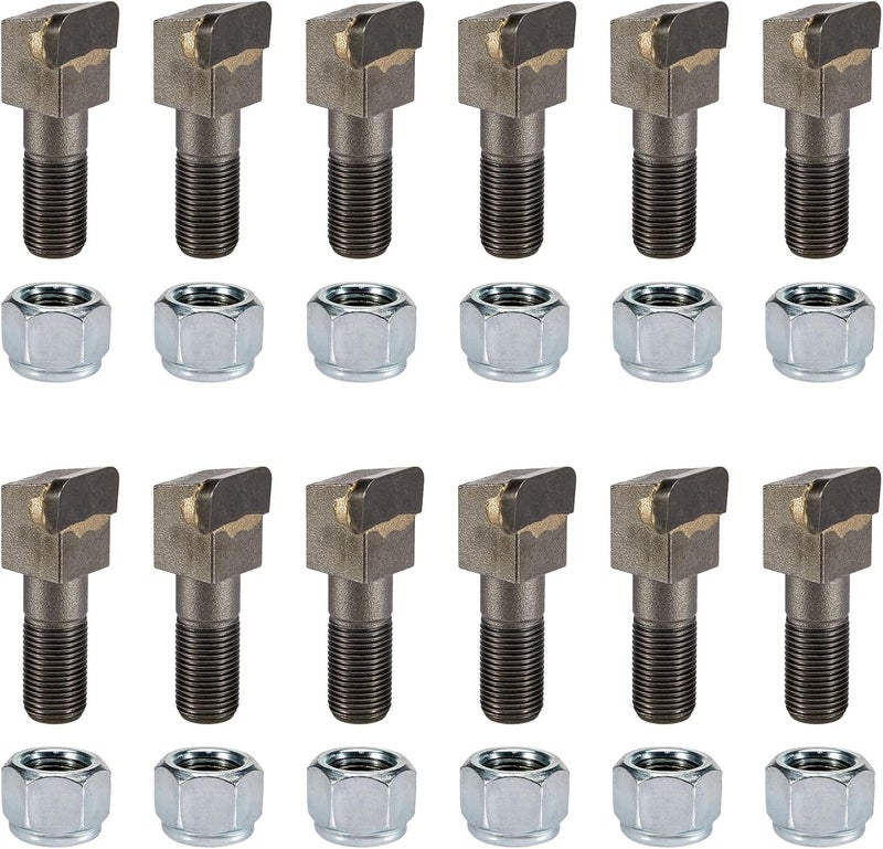 CarBole 12 Pack Stump Grinder Teeth Fit Woodland Mills SG100 Stump Grinder Tooth Parts for Cutting Tree Stub, Carbide Tips with 5/8" Nuts, 2-1/2"L x 3/4"W - Image 2